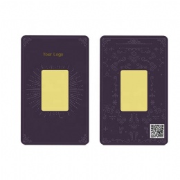 Self-Adhesive Tamper-Proof Clear Plastic PET Gold Bar Coin Package Card 1g 5g 10g 20g 50g 100g