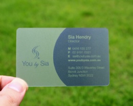 Transparent Plastic PVC Card